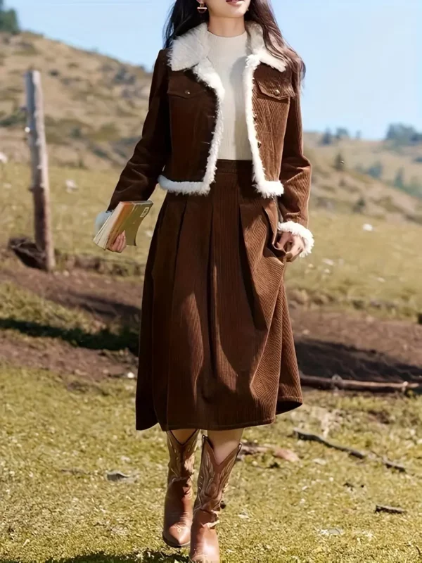 تنورة ميدي شتوية قديمة للنساء