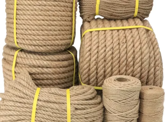 حبل من الجوت الطبيعي، سميك بقطر 10 ملم