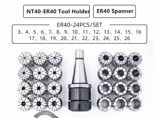 أدوات آلية NT40 حاملات الأدوات NT40 ER40 مجموعة قابض 26 قطعة مع صندوق بلاستيكي حامل الأدوات NT40 ER40