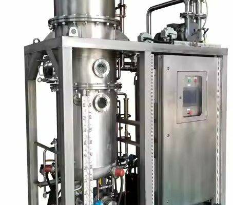 معدات تقطير نظام التبخير الفراغي صغير الحجم للاستخدام في المختبر بسعة 1 طن للمصنع الصناعي