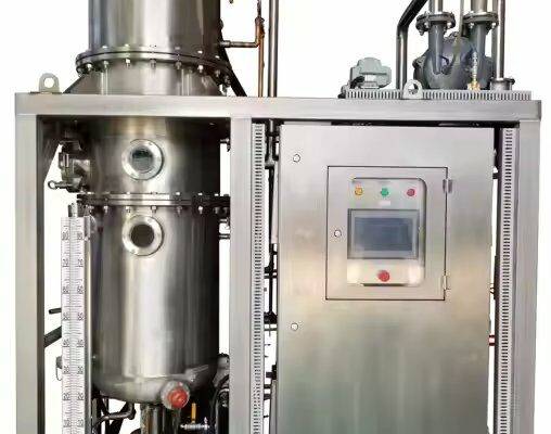 معدات تقطير نظام التبخير الفراغي صغير الحجم للاستخدام في المختبر بسعة 1 طن للمصنع الصناعي