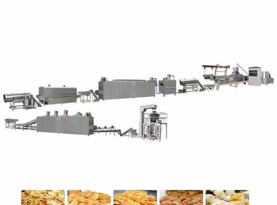 ماكينة خط إنتاج رقائق الذرة الأوتوماتيكية لحبوب الإفطار