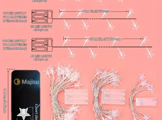 أضواء سلسلة LED بنجمة بيضاء دافئة