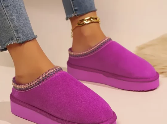 نعال شتوية نسائية مريحة – ناعمة، نعل مضاد للانزلاق