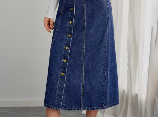 1 قطعة DENIMCOLAB تنورة دينم …