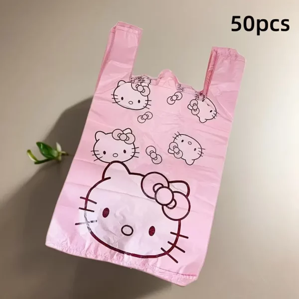 ⁦50 قطعة من أكياس سانريو هالو كيتي البلاستيكية⁩ - الصورة ⁦5⁩