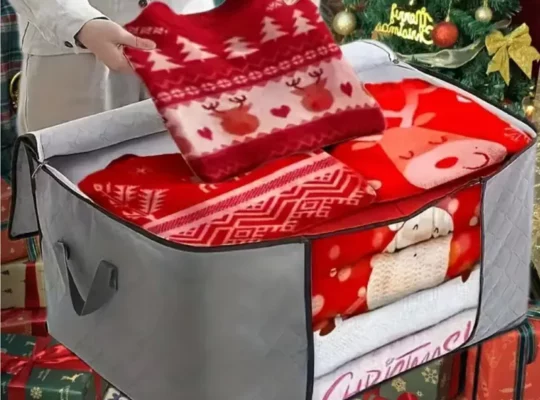 1 قطعة صندوق تخزين محمول كبير جدًا بتصميم مبطن