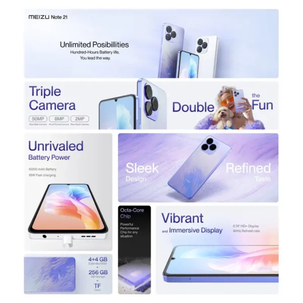 ⁦هاتف Meizu Note 21 4G...⁩ - الصورة ⁦5⁩