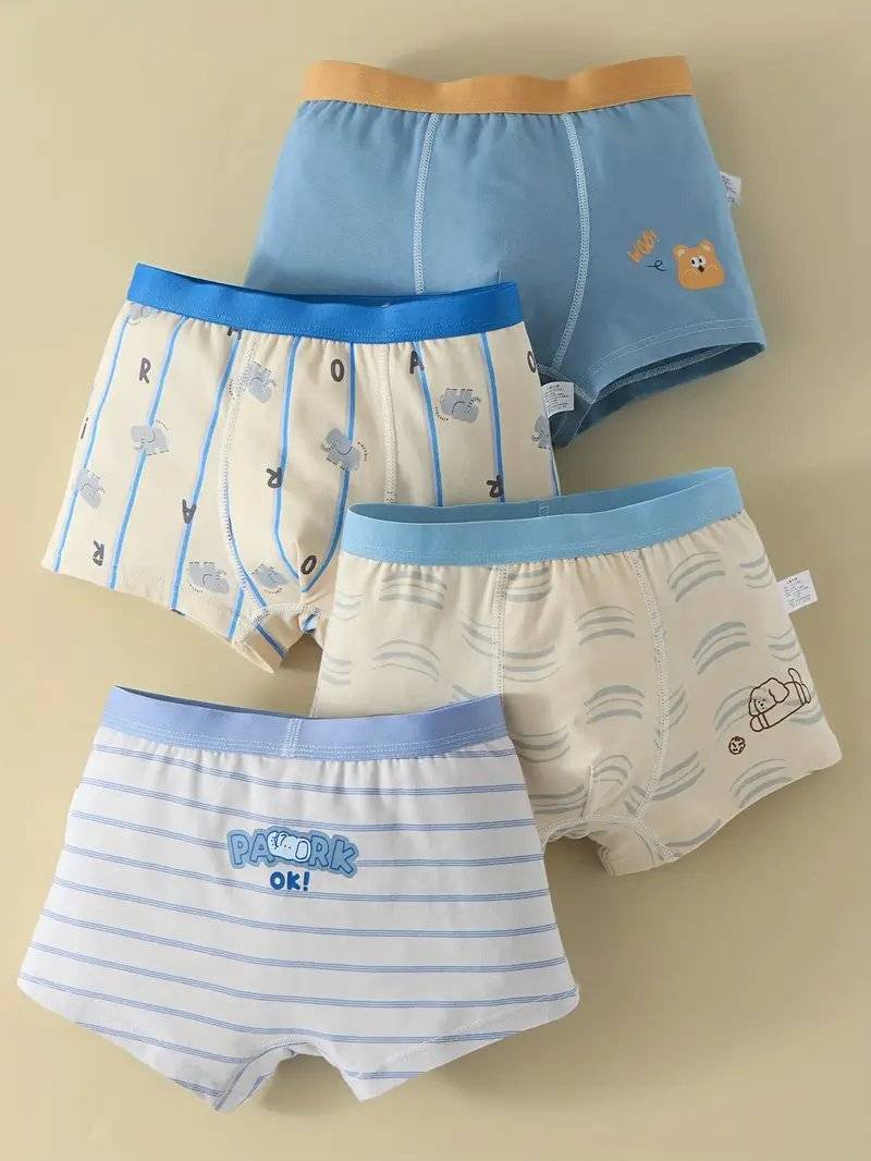 شورت البكسير الصلب من القطن النقي للأولاد، ناعم ومريح، يتميز بخصر مطاطي مصنوع من 95% قطن. يحتوي على تصميمات كرتونية لطيفة لقطط الكلاب والدببة، بالإضافة إلى الحروف الإنجليزية، مما يجعلهم مناسبين لجميع الفصول.