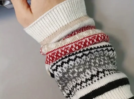 أكمام ذراع محبوكة بنمط بوهو للنساء
