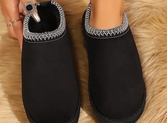 نعال شتوية نسائية مريحة – ناعمة، نعل مضاد للانزلاق