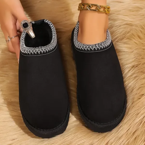 ⁦نعال شتوية نسائية مريحة - ناعمة، نعل مضاد للانزلاق⁩ - الصورة ⁦6⁩