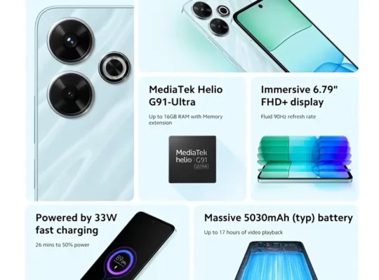 هاتف شاومي ريدمي 13 4G LTE بسعة 256 جيجابايت وذاكرة 8 جيجابايت