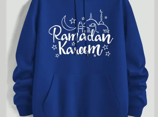 هودي رجالي “رمضان كريم” – سويت شيرت بوليستر عصري