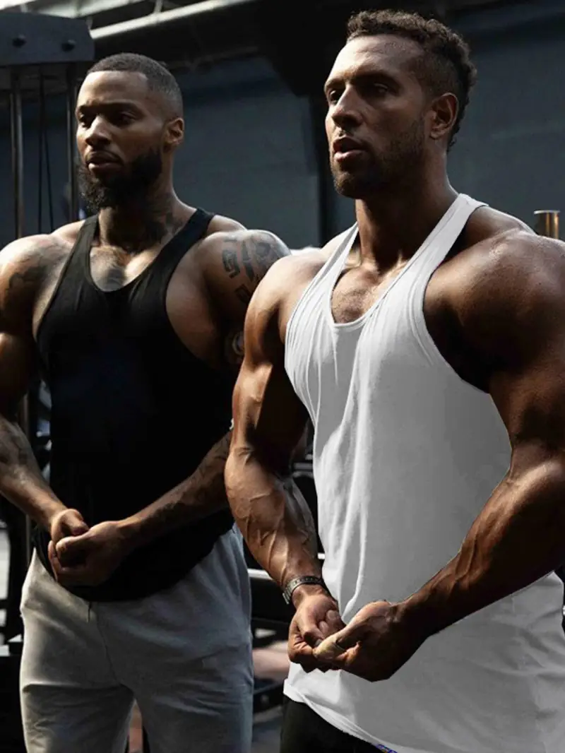 2 عبوة من قمصان رجالية بلون خالص برقبة مستديرة ، قماش محبوك كاجوال مع تمدد طفيف ، مقاس عادي لجميع الفصول - 180 جم / م² قماش محبوك