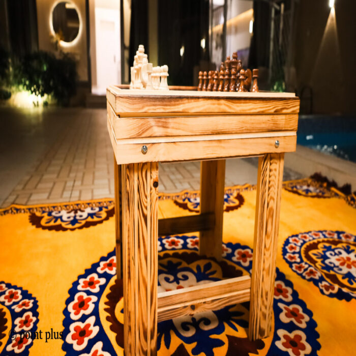 ⁦طاولة لعبة شطرنج و لعبة الطاولة خشب الجوز⁩ - الصورة ⁦4⁩